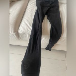 Lululemon Black Leggings with Mesh Side Panels